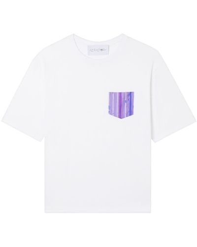 AZ FACTORY プリント パッチポケット Tシャツ - ホワイト