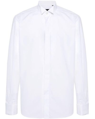 Corneliani Poplin Cotton Shirt - White