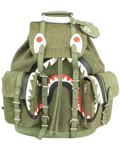 READYMADE X A Bathing Ape® Buckled Canvas Backpack - Groen