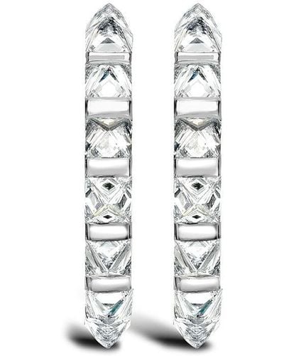 Pragnell Rockchic Diamond Hoop Earrings - White
