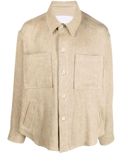 Costumein Long-sleeved Linen Shirt Jacket - Natural