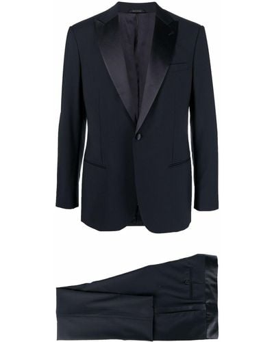 Giorgio Armani Single-breasted Tailored Dinner Suit - Blue