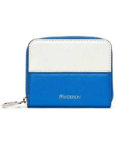JW Anderson Colour-Block-Portemonnaie mit Logo-Print - Blau