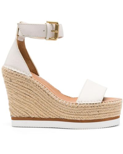 See By Chloé Glyn 115mm Wedge Espadrilles - Natural