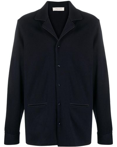 Giuliva Heritage Buttoned Wool Shirt Jacket - Blue