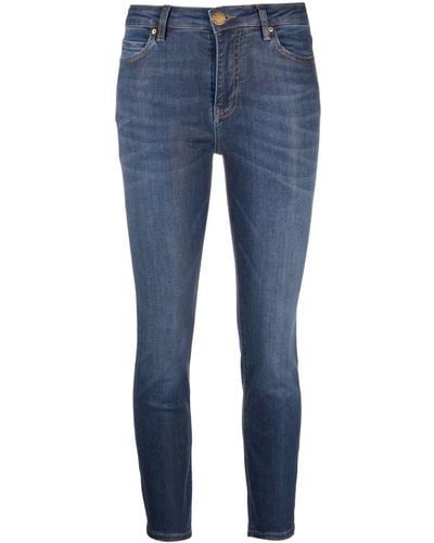 Pinko Mid-rise Cropped Jeans - Blue