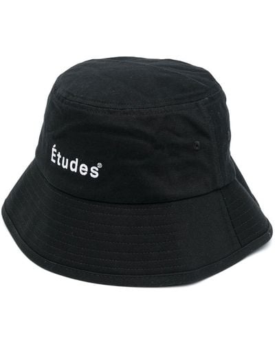 Etudes Studio Sombrero de pescador con logo bordado - Negro