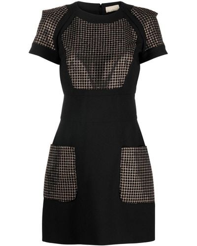 Elie Saab Rhinestone-embellished Mini Dress - Black