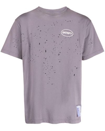 Satisfy Mothtech Organic-cotton T-shirt - Purple