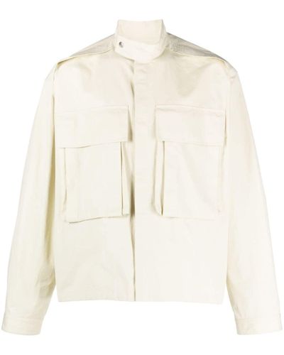 Jil Sander Long-sleeve Cotton Jacket - Natural