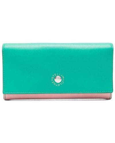 Stella McCartney Zweifarbiges Portemonnaie - Grün
