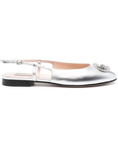 Gucci Double G Ballerina Shoes - White