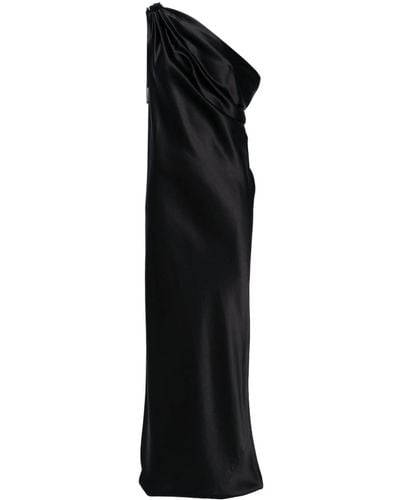 Max Mara Opera One-shoulder Silk Gown - Black