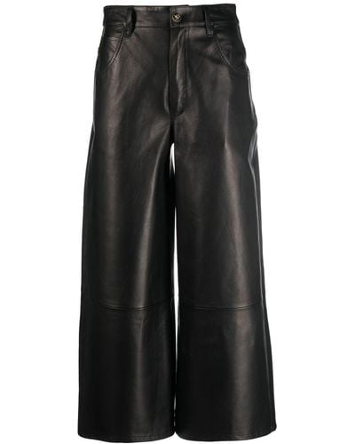 Etro Wide-leg Cropped Trousers - Black