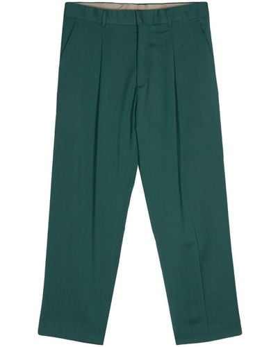 Costumein Vincent Pleat-detail Tailored Trousers - Green