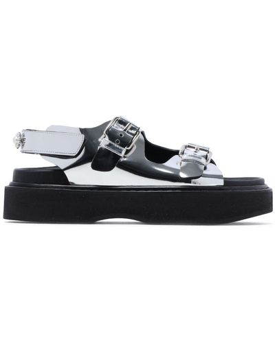 Simone Rocha Daisy 40mm Metallic Sandals - White