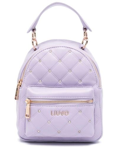Liu Jo Crystal-embellished Backpack - Purple