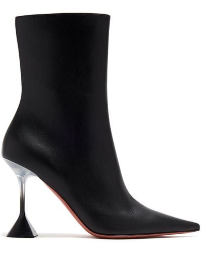 AMINA MUADDI Giorgia 95mm Leather Boots - Black