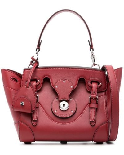 Ralph Lauren Collection Soft Ricky Top Handle Bag - Red