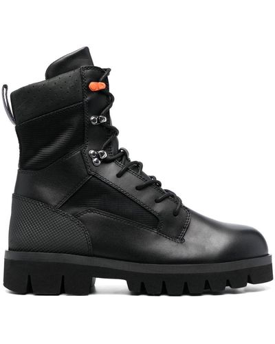 Heron Preston Lace-up Combat Boots - Black