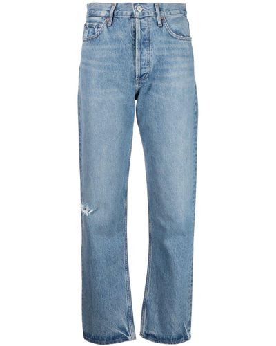 Agolde Cropped Denim Jeans - Blue