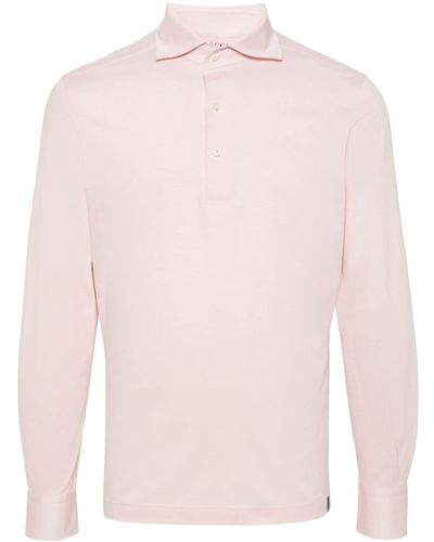 BOGGI Poloshirt Met Lange Mouwen - Roze