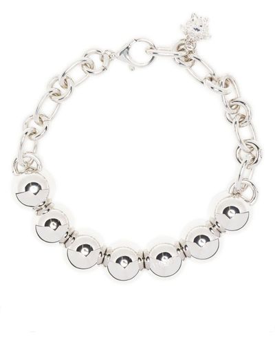 Versace Sphere Choker Necklace - White