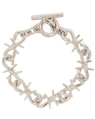 Undercover Barbed Wire-motif Bracelet - White