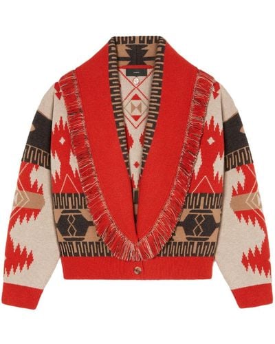 Alanui Icon Sweater, Cardigans - Red