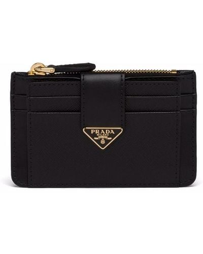 Prada ファスナー財布 - ブラック