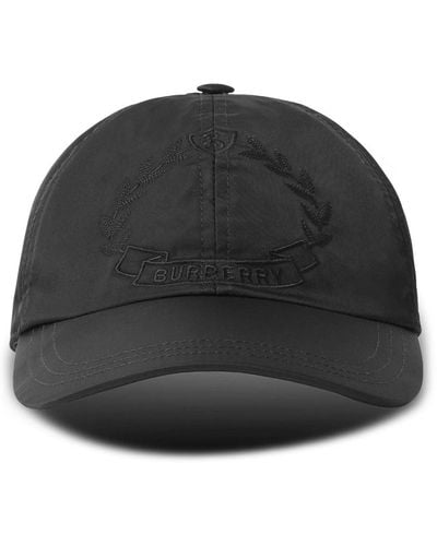 Burberry Gorra con logo bordado - Negro