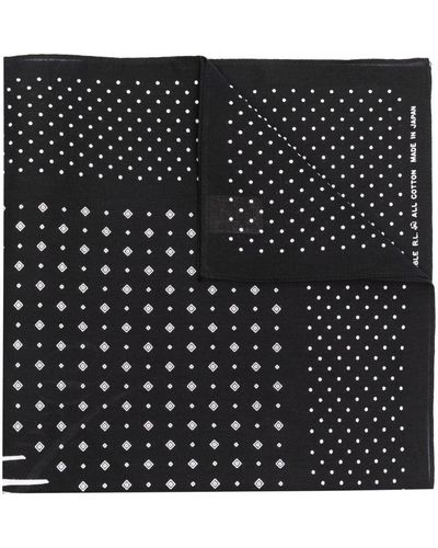 RRL Bolton Geometric-print Scarf - Black