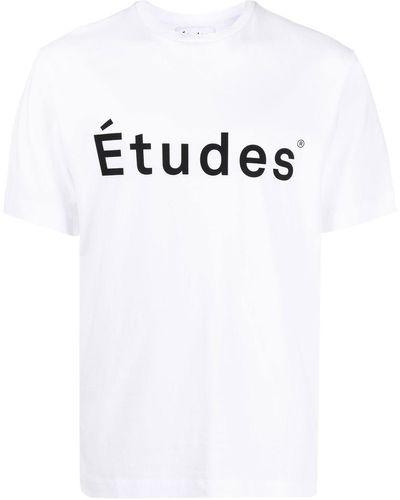 Etudes Studio Wonder T-Shirt mit Logo-Print - Weiß