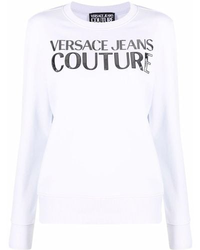 Versace ヴェルサーチェ・ジーンズ・クチュール ロゴ スウェットシャツ - ホワイト