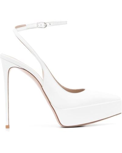 Le Silla Uma 130mm Patent-leather Court Shoes - White