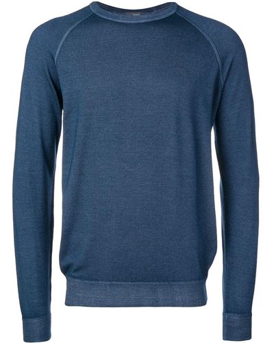 Drumohr Pull à manches longues raglan - Bleu