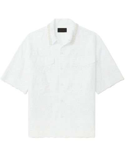Simone Rocha Broderie Anglaise Cotton Shirt - White