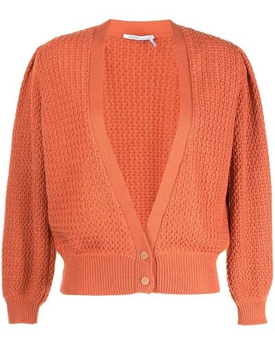 Agnona V-neck Knitted Cardigan - Orange