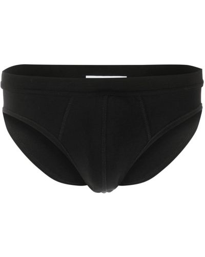 DSquared² Slip en coton stretch à logo imprimé - Noir