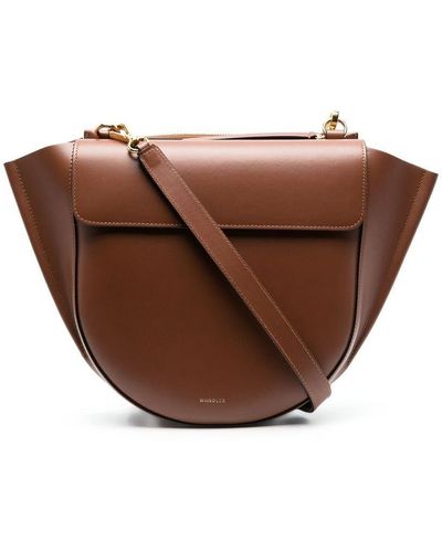Wandler Hortensia Leather Tote Bag - Brown