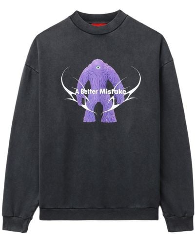 A BETTER MISTAKE Sweatshirt mit grafischem Print - Grau