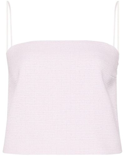 Claudie Pierlot Bouclé Cropped Tanktop - Roze