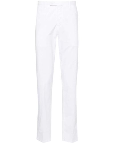 Boglioli Pantalon chino à plis marqués - Blanc