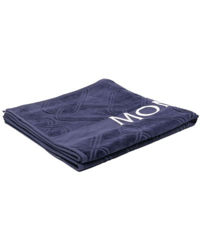 Moncler Logo-jacquard Beach Towel - Blue