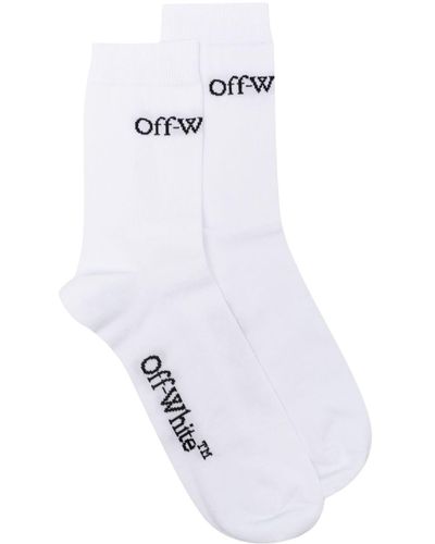 Off-White c/o Virgil Abloh Logo-jacquard Cotton Socks - White