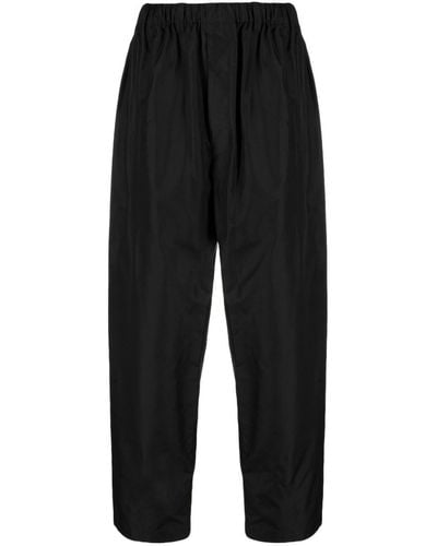 Lemaire Wide-leg Silk Trousers - Black