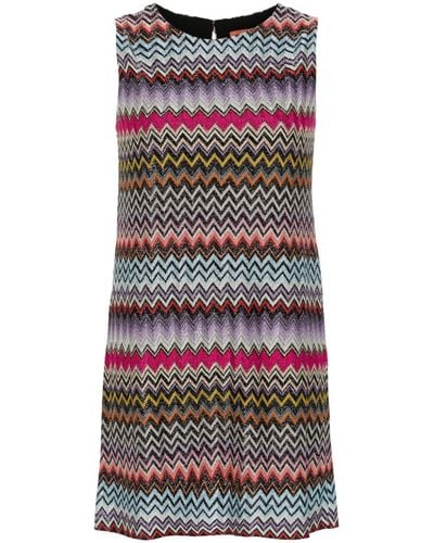 Missoni Zigzag-woven Mini Dress - Gray