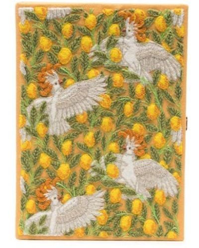 Olympia Le-Tan X V&a Parrots Embroidered Clutch Bag - Metallic