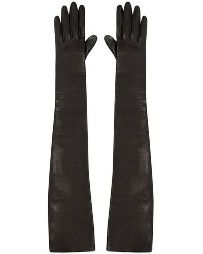 Alexander McQueen Lange Handschoenen - Zwart