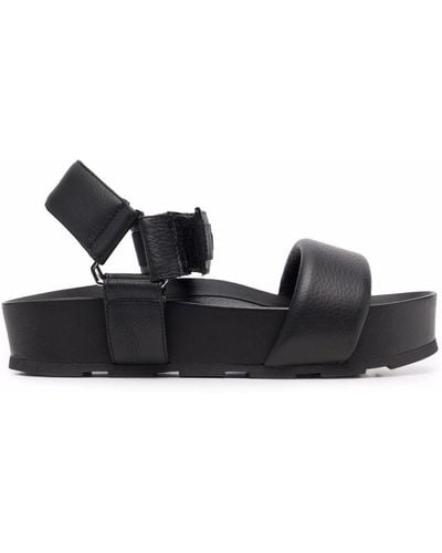 Vic Matié Logo Touch-strap Sandals - Black